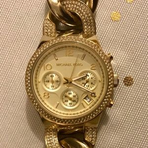 Michael Kors Gold Twist Chain Watch